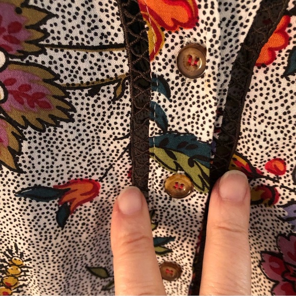 Anthropologie Maeve Janie Flounced Peasant Blouse. Size 00. - Picture 7 of 12